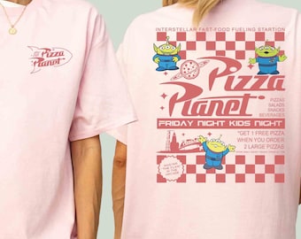 Pizza Planet Toy Story 2 Sides Comfort Colors Shirt, Disney Toy Story Aliens Comfort Colors Shirt, Pizza Planet Tee, Toy Story Family Shirts