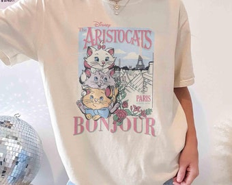 Comfort Colors Disney The Aristocats Bonjour since1970 Shirt, The Aristocats Tee, Marie Cat Shirt, Disney Family Trip Shirt, Disney Girl Tee