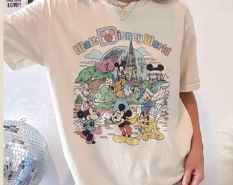 Retro Walt Disneyworld Comfort Colors Shirt, Vintage Disneyworld Shirt, Mickey And Friends Shirt, Retro Disney Shirt, Disney 2026 Trip