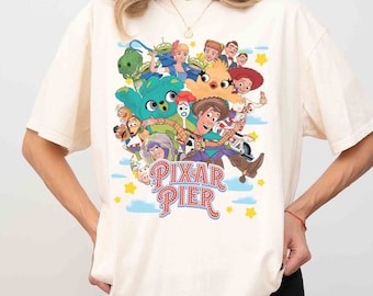 Retro Comfort Colors Pixar Pier Shirt, Toy Story Shirt, Pixar Fest Shirt, Buzz Lightyear Shirt, Disneyland Shirt, Disney Family Trip Shirt