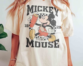 Retro Mickey Mouse 1928 Shirt, Checkered Mickey Shirt, Disney Family Trip Shirt, Walt Disney's Disneyland Shirt, Disney Vacation Tee