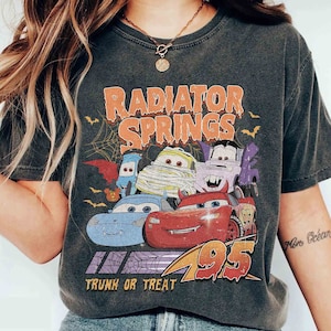 Retro Radiator Springs Cars Movie Halloween Shirt, Lightning McQueen Halloween Shirt, Disney Halloween Trip, Halloween Party, Halloween Gift