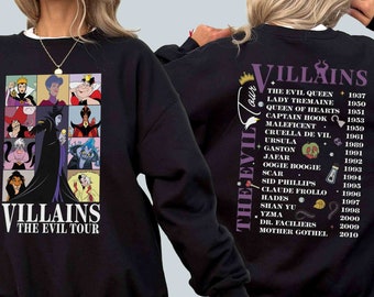 Vintage Disney Villains Evil Tour Shirt, Retro Disney Villains Characters Shirt, Mickey Not So Scary Party Shirt, Disney Halloween Shirt
