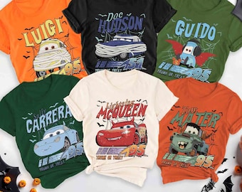 Retro Cars Movie Characters Halloween Shirt, Cars Movie Halloween Shirt, Disney Halloween Shirt, Halloween Party Shirt,Disney Halloween Trip