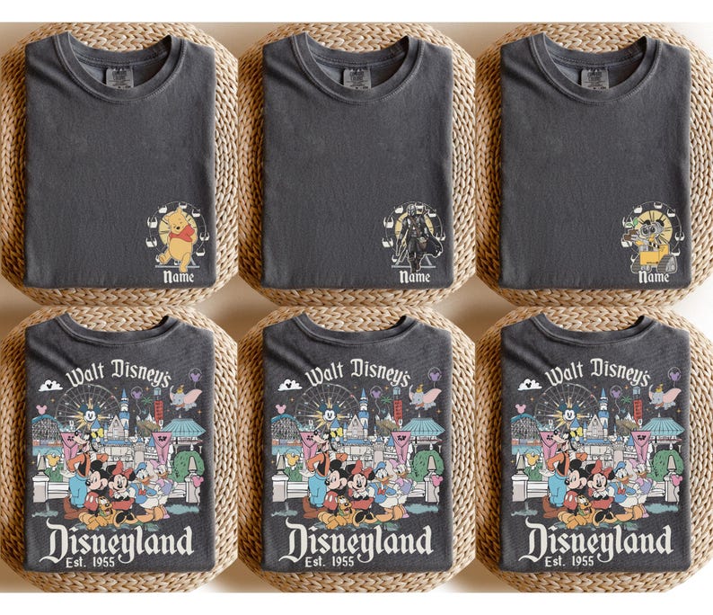 Custom Disneyland Est.1955 Shirt, Custom Name Disney Shirt, Mickey And Friends Tee, Family Disney Trip Shirt, Disney Matching Shirt image 4