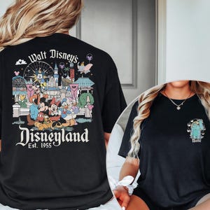 Custom Disneyland Est.1955 Shirt, Custom Name Disney Shirt, Mickey And Friends Tee, Family Disney Trip Shirt, Disney Matching Shirt image 1