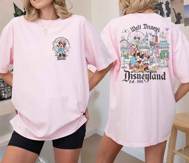 Custom Disneyland Est.1955 Shirt, Custom Name Disney Shirt, Mickey And Friends Tee, Family Disney Trip Shirt, Disney Matching Shirt image 9