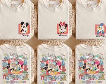 Custom Walt Disneyworld 2 Side Comfort Color Shirt, Custom Name Disney Family 2025 Shirts, Mickey And Friends Shirt, Disney Group Shirt