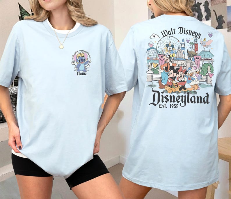 Custom Disneyland Est.1955 Shirt, Custom Name Disney Shirt, Mickey And Friends Tee, Family Disney Trip Shirt, Disney Matching Shirt image 5