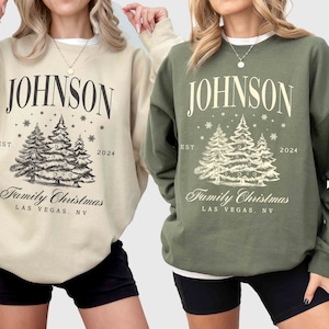 Custom Family Christmas Shirts, Comfort Colors Matching Family Christmas Tshirts, Personalized Name Christmas Shirt, Christmas Family Gift