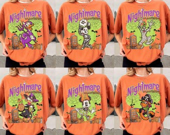 Vintage Disney Halloween Skeleton Costume Shirt, Mickey And Friends Halloween Shirt, Halloween Party 2026 Tee, Disney Family Halloween Shirt