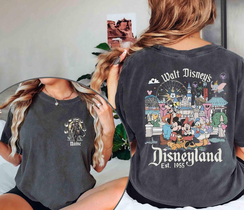 Custom Disneyland Est.1955 Shirt, Custom Name Disney Shirt, Mickey And Friends Tee, Family Disney Trip Shirt, Disney Matching Shirt image 6