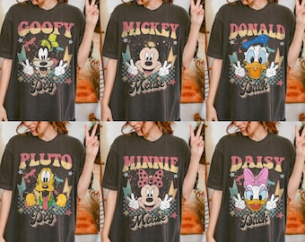 Retro Mickey and Friends Shirt, Mickey And Friends Vintage, Mickey Shirt Mickey Minnie Shirt Disney Vacation Shirt Disneyland Mickey Shirt