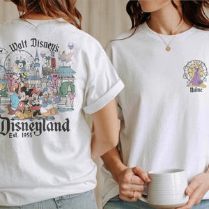 Custom Disneyland Est.1955 Shirt, Custom Name Disney Shirt, Mickey And Friends Tee, Family Disney Trip Shirt, Disney Matching Shirt image 8