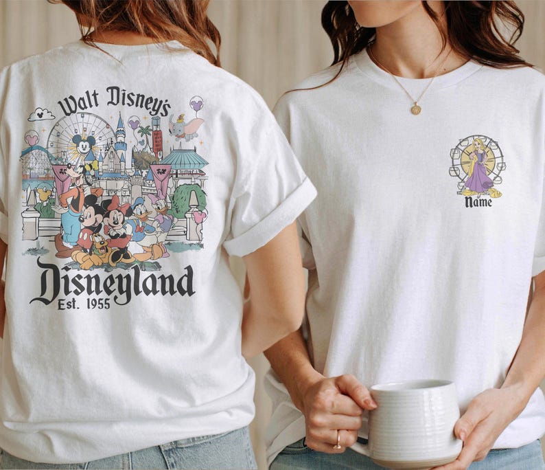 Custom Disneyland Est.1955 Shirt, Custom Name Disney Shirt, Mickey And Friends Tee, Family Disney Trip Shirt, Disney Matching Shirt image 8