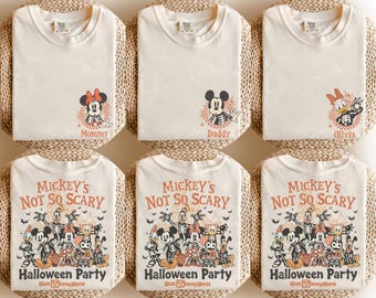 Custom Comfort Colors Mickey's Not So Scary Halloween Party 2026 Shirt, Disney World Halloween Shirt, Halloween Disney Family Shirt