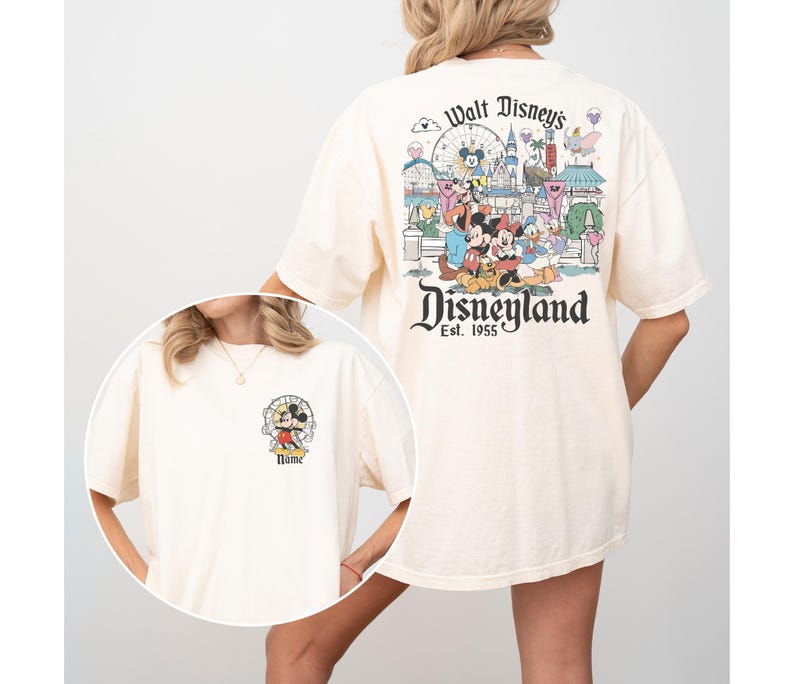 Custom Disneyland Est.1955 Shirt, Custom Name Disney Shirt, Mickey And Friends Tee, Family Disney Trip Shirt, Disney Matching Shirt image 7