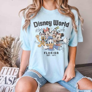 Retro Comfort Colors Disney World Mickey and Friends Shirt, Disney Family Trip 2026 Shirt, Disneyworld Mathching Tee, Mickey & Friends Shirt image 4