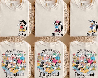 Custom Walt Disneyland 2 Side Comfort Color Shirt, Custom Name Disney Family 2026 Shirts, Mickey And Friends Shirt, Disney Group Shirt