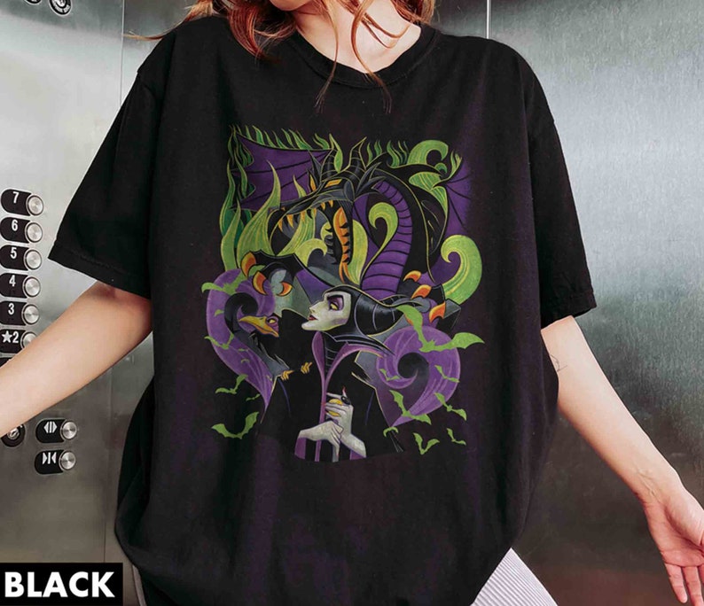 Retro Comfort Colors Maleficent Shirt, Halloween Villains T-Shirt, Maleficent Witch Sweatshirt, Disney Halloween 2026 Shirt, Halloween Gift image 3