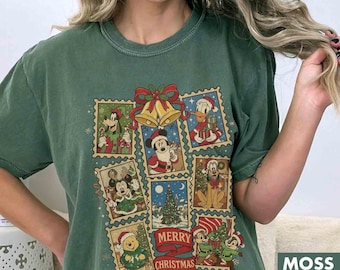 Retro Merry Christmas Mickey and Friends Shirt, Very Merry Christmas Shirt, Disney Christmas Family Shirt, Disney World Christmas Shirt