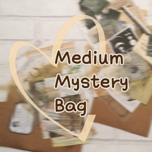 50 sacs mystère moyen, éphémères en papier, autocollants, notes, cartes, rubans adhésifs Washi pour la tenue d'un journal, journal indésirable, scrapbooking et collage.