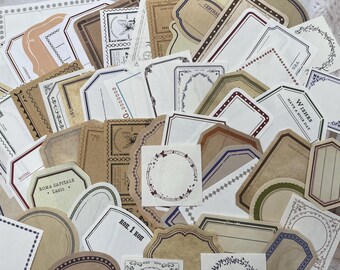 50 Vintage Journal Ephemera: Basic Frame Paper Notes