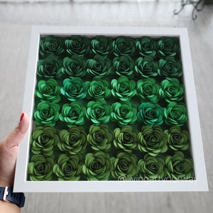 12x12 Shadow Rose Box - Anniversary | Birthday | Flower Box | Proposal | Mother&#39;s Day | Personalized | Mom | Sister | Bestfriend | Custom