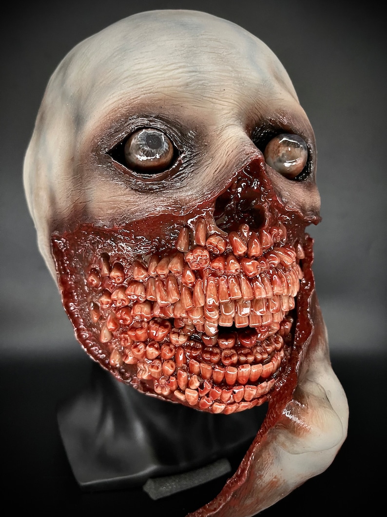 ーbuilt-to-orderー Silicone zombie mask with removable eyeballs and skin (cz) image 7