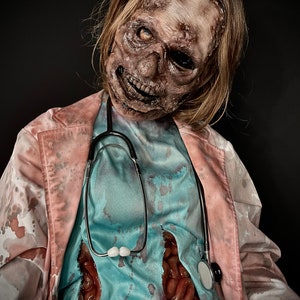 ーbuilt-to-orderー Silicone zombie mask with removable eyeballs and skin (DR)