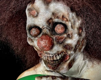 ーbuilt-to-orderー  Silicone clown zombie mask with removable eyeballs (CL1)