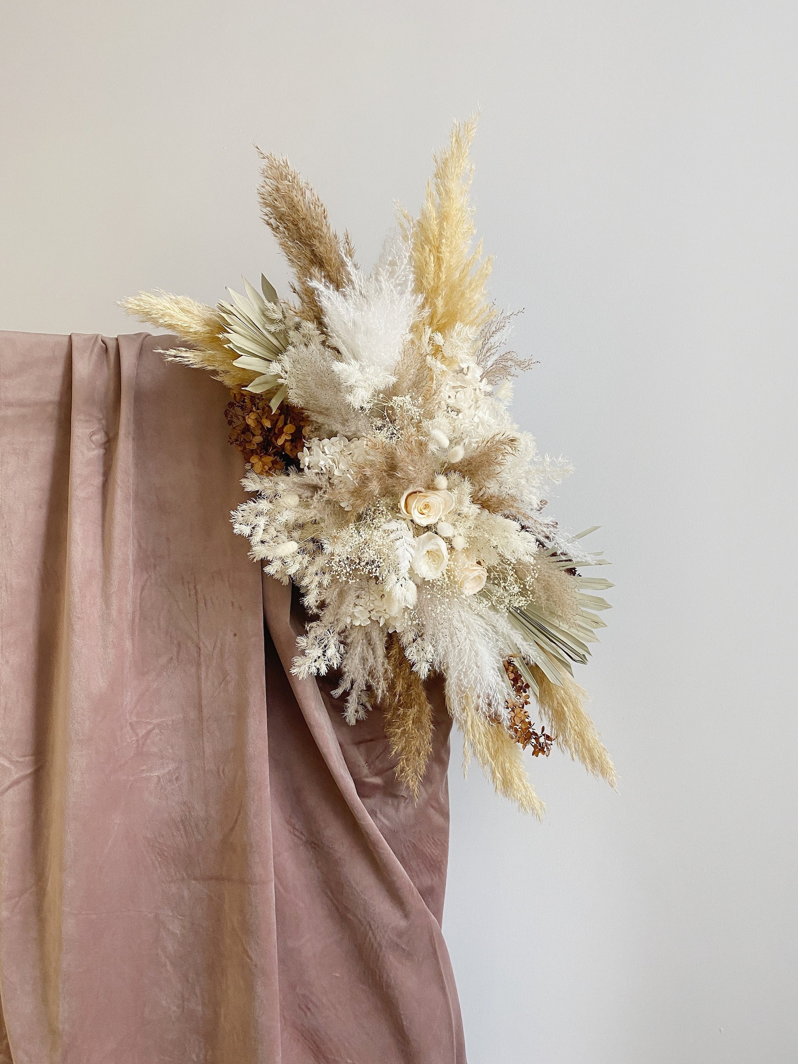 Wedding Flowers Arch Dried Flowers Pampas Grass Boho Wedding Decor ...