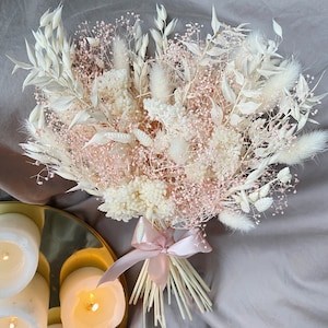 Dried flower bouquet wedding bridal bouquet boho bouquet bridesmaid bouquet blush pink dried flowers babys breath flowers home decor rustic