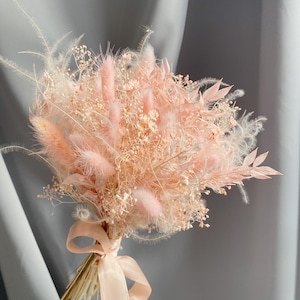 Dried flower bouquet pink dried bridal bouquet wedding pink dried flowers groom boutonniere bridesmaids bouquet wedding bouquet preservation