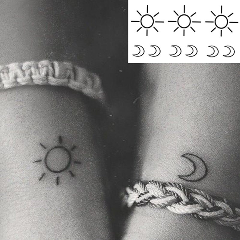 Mond Tattoo Fake Tattoo kleine einfache Tätowierung für Etsy