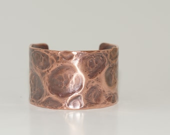 Brazalete de cobre hecho a mano con aire - Pequeño, regalo de aniversario, joyería bohemia, joyería de declaración,