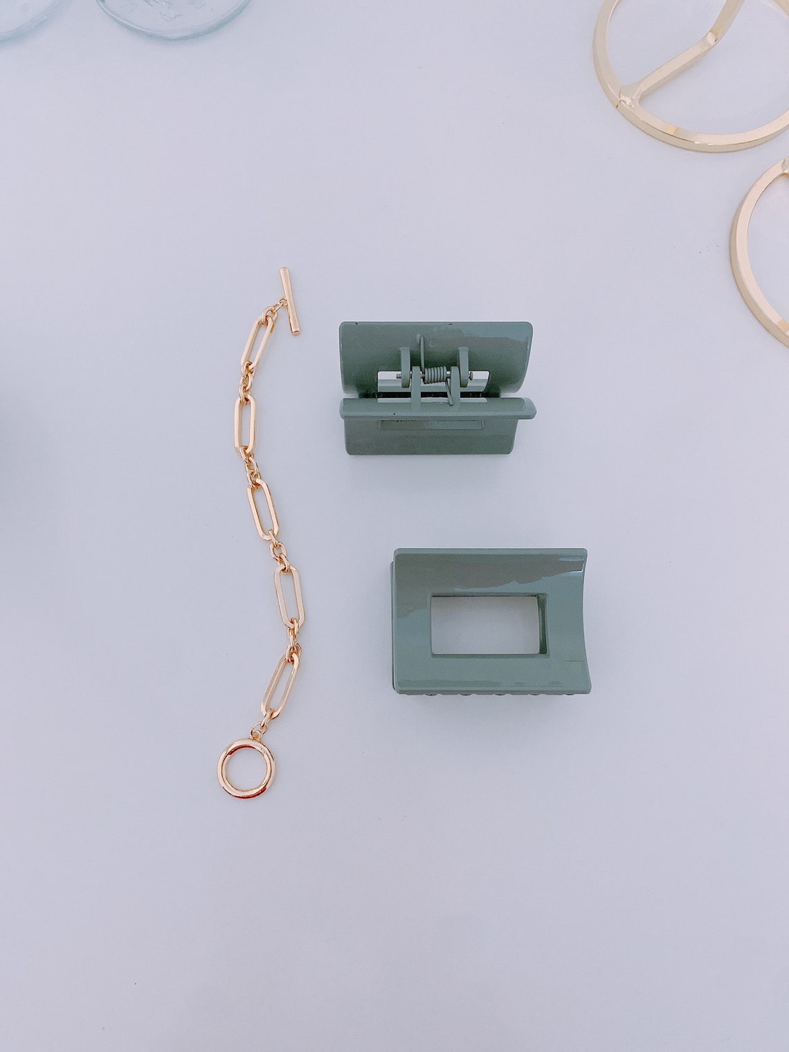 Trendy colourful hair claw clips/ Square hair claw clip/ Claw Etsy