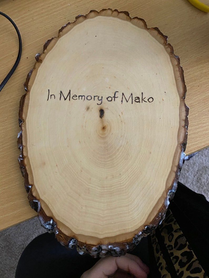Uncle Iroh in memory of Mako wood burn Etsy