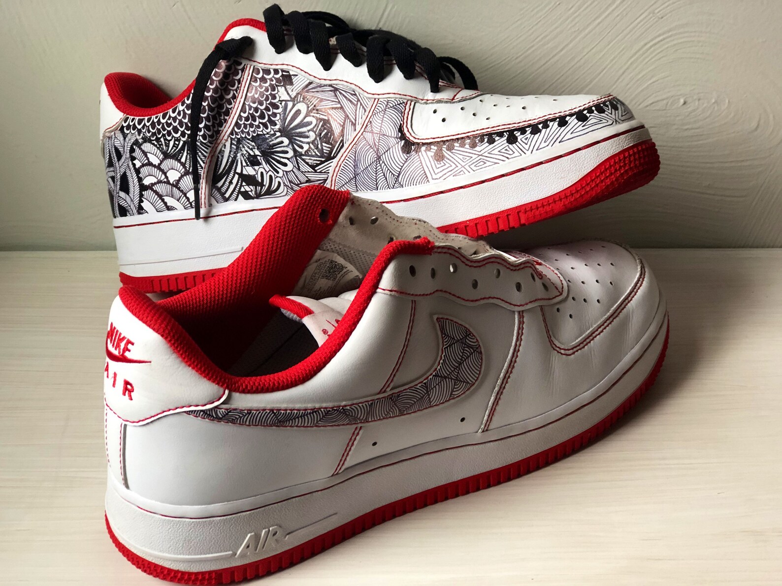 Custom Air Force shoes drawn on with sharpie Etsy