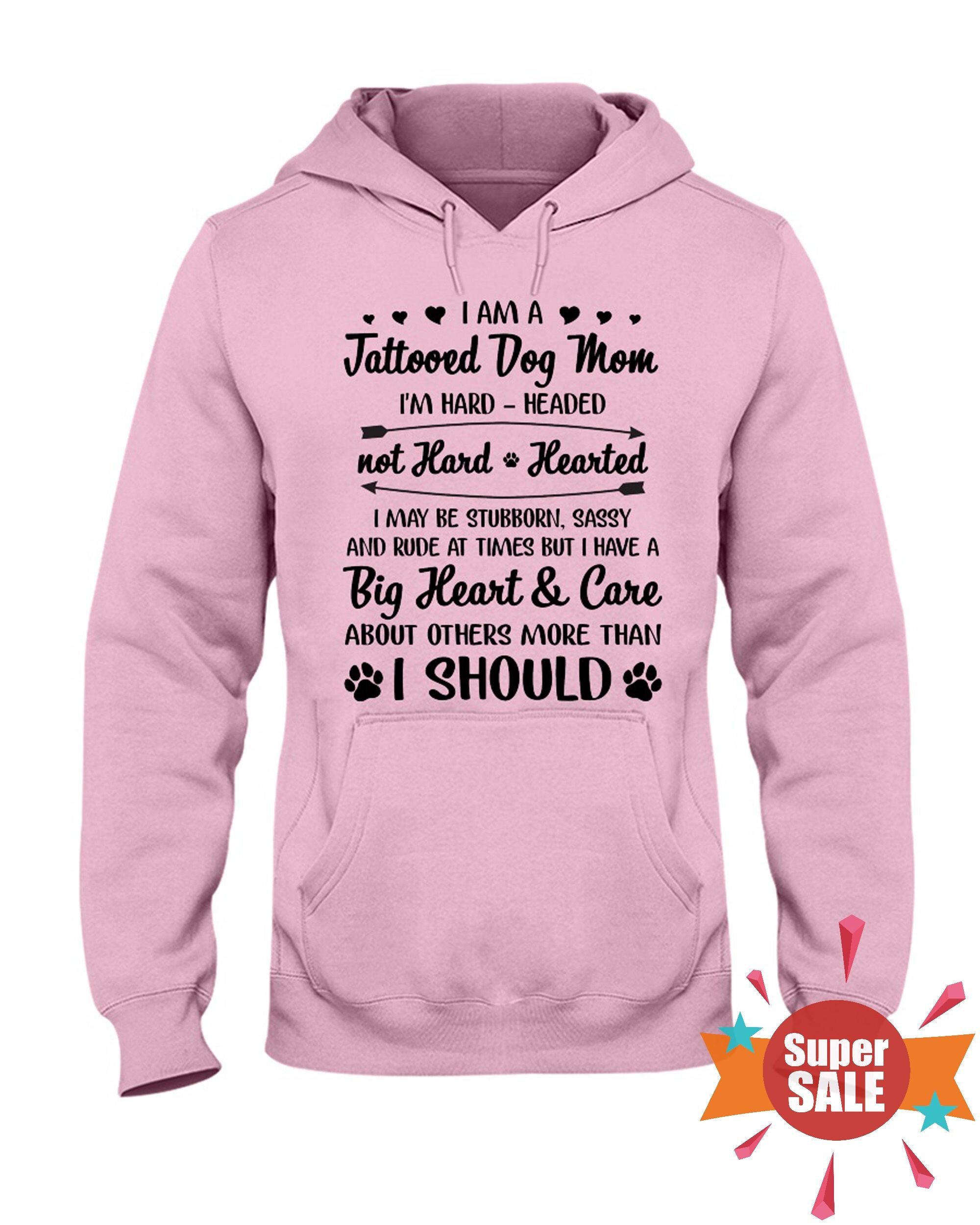 Ich bin ein tätowierter Hund Mama Kapuzen Sweatshirt Etsy