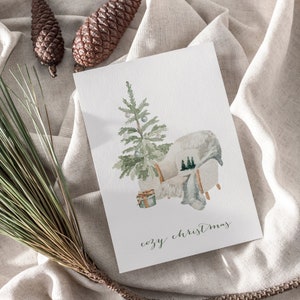 Weihnachtskarte A6, Weihnachtsgeschenk, Strukturpapier, Karte, Moderne Postkarte zu Weihnachten, Grußkarte, Advent, Wasserfarbe, Aquarell