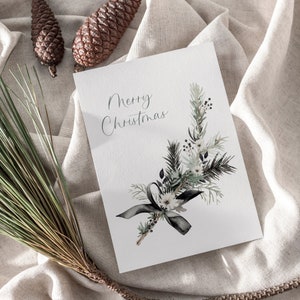 Weihnachtskarte A6, Weihnachtsgeschenk, Strukturpapier, Karte, Moderne Postkarte zu Weihnachten, Grußkarte, Advent, Wasserfarbe, Aquarell