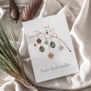 Weihnachtskarte A6, Weihnachtsgeschenk, Strukturpapier, Karte, Moderne Postkarte zu Weihnachten, Grußkarte, Advent, Wasserfarbe, Aquarell
