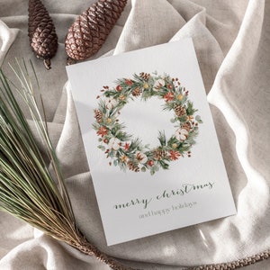 Weihnachtskarte A6, Weihnachtsgeschenk, Strukturpapier, Karte, Moderne Postkarte zu Weihnachten, Grußkarte, Advent, Wasserfarbe, Aquarell