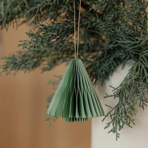 Papieranhänger Baum - grün