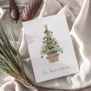 Weihnachtskarte A6, Weihnachtsgeschenk, Strukturpapier, Karte, Moderne Postkarte zu Weihnachten, Grußkarte, Advent, Wasserfarbe, Aquarell