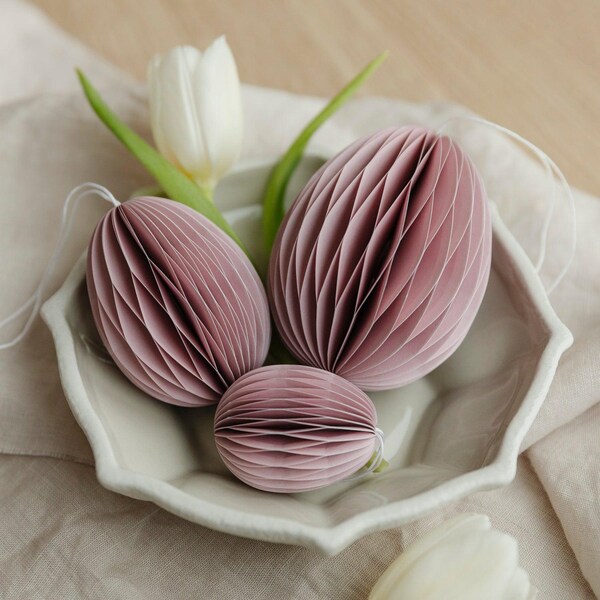 Osterei aus Papier - rosé