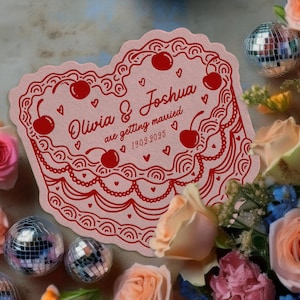 Vintage Heart Wedding Invitation Template | Digital Download | DIY Wedding Invite Template | Instant Download