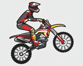 Motocross Layered Design for cutting, Vector file for laser and paper cut, Motocross Vector SVG Mandala for Cricut, Glowforge, etc.