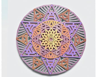 Mandala v2 Layered Design for cutting, Mandala files for laser and paper cut, Classic Vector SVG Mandala for Cricut, Glowforge, etc.